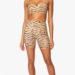 WeWoreWhat Chain Bike Short Brushed Nylon Tiger Chain Size Medium NWT